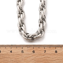 304 Stainless Steel Rope Chain Necklaces for Women Men&nbsp;NJEW-A033-04A-P
