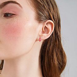 Enamel Striped Thick Hoop Earrings&nbsp;JE1110E