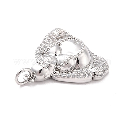 Eco-Friendly Brass Micro Pave Cubic Zirconia Pendants&nbsp;KK-K2685-12P