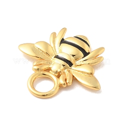 925 Sterling Silver Black Enamel Bees Charms&nbsp;STER-Z012-05G