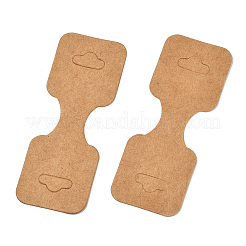 Blank Kraft Paper Fold Over Jewelry Display Cards with Hanging Hole&nbsp;CDIS-N003-01