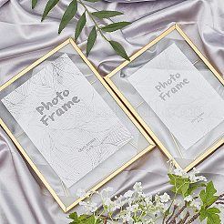 Glass Picture Frame with Iron Easel&nbsp;AJEW-WH0021-58A