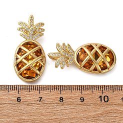 Brass Micro Pave Cubic Zirconia Pendants&nbsp;LS-KK-D390-05G