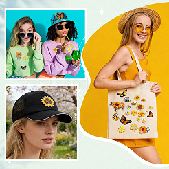 40Pcs 20 Styles Summer Theme Polyester Computerized Embroidery Cloth Iron on/Sew on Patches&nbsp;PATC-GA0002-03