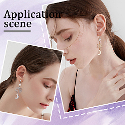 80Pcs 2 Color Rectangle Shape 304 Stainless Steel Stud Earring Findings&nbsp;STAS-SC0008-59