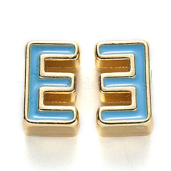Rack Plating Alloy Enamel Beads&nbsp;X-ENAM-S122-033E-NR