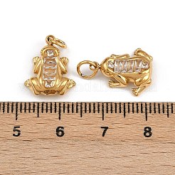 304 Stainless Steel Rhinestone Charms&nbsp;STAS-P410-22G
