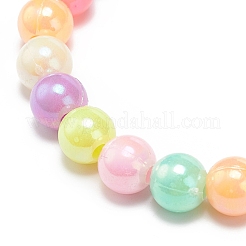 7Pcs 7 Color Candy Color Acrylic Round Beaded Stretch Bracelets Set&nbsp;BJEW-JB08928