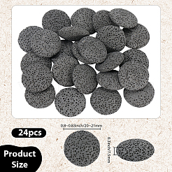 24Pcs Unwaxed Natural Lava Rock Beads&nbsp;G-PA0002-11A