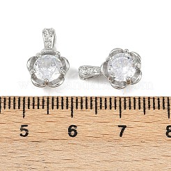 Brass Micro Pave Cubic Zirconia Charms&nbsp;KK-F906-01P