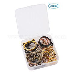 Alloy Open Back Bezel Pendants(Rotatable)&nbsp;PALLOY-TA0001-01