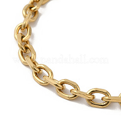 Ion Plating(IP) 304 Stainless Steel Cable Chain Necklaces&nbsp;NJEW-Z024-02G