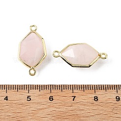 Natural Rose Quartz Faceted Connector Charms&nbsp;G-H323-05G-04