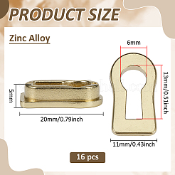 16Pcs Vintage Zinc Alloy Key Signs&nbsp;FIND-BC0019-25G