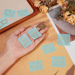 9Pcs 9 Styles Carbon Steel Self-adhesive Picture Stickers&nbsp;DIY-OC0009-17B