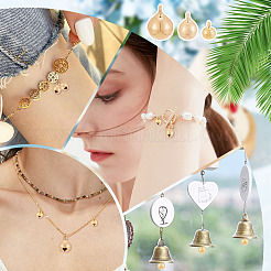 30Pcs 3 Styles Brass Bell Charms&nbsp;KK-BC0008-94