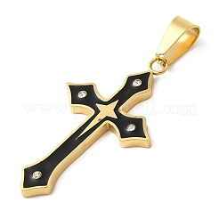 Ion Plating(IP) 304 Stainless Steel Enamel Pendants&nbsp;STAS-D110-33BG