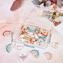 36Pcs 18 Styles Opaque Resin Pendants&nbsp;RESI-SC0002-40