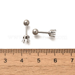 304 Stainless Steel Stud Earring Findings&nbsp;STAS-F311-18P-02B