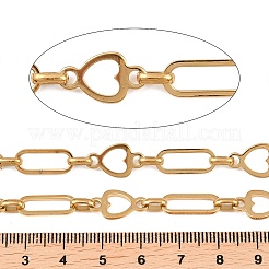 304 Stainless Steel Heart & Oval Link Chains&nbsp;CHS-B013-02G