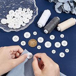 44Pcs 4 Style Natural Freshwater Shell Buttons&nbsp;BUTT-NB0001-68
