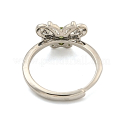 Butterfly Brass Adjustable Rings&nbsp;RJEW-G317-05P