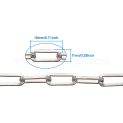 304 Stainless Steel Paperclip Chains&nbsp;CHS-YS0001-02P