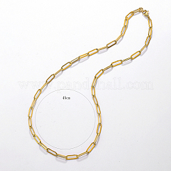 201 Stainless Steel Paperclip Chain Necklaces for Women&nbsp;LS-KC1989