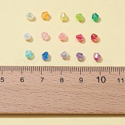 4200Pcs 15 Colors Bicone AB Color Plated Eco-Friendly Transparent Acrylic Beads&nbsp;TACR-FS0001-25