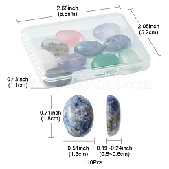 10Pcs Natural Mixed Gemstone Cabochons&nbsp;G-FS0005-68