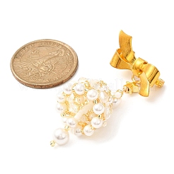 Shell Pearl Beaded Bell Pendant Brooch&nbsp;JEWB-MZ00002