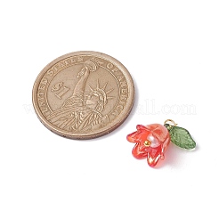 Flora Leaves & Lily flower Charms&nbsp;PALLOY-JF02541-01