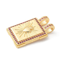 Brass Micro Pave Cubic Zirconia Pendants&nbsp;KK-U053-20G-02