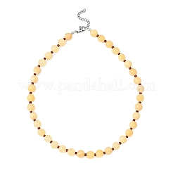 8.5MM Round Dyed Natural Malaysia Jade with Glass Seed Beaded Necklaces for Women&nbsp;NJEW-JN05646-02