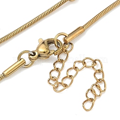 201 Stainless Steel Snake Chain Necklaces&nbsp;NJEW-R266-04G-1