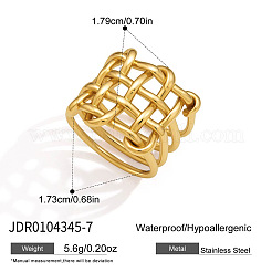 Hollow 304 Stainless Steel Finger Rings for Women&nbsp;WG833FA-01