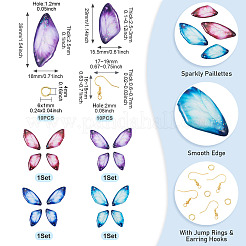 DIY Butterfly Wings Dangle Earring Making Sets&nbsp;DIY-TA0013-28