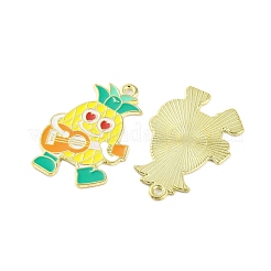 Golden Plated Alloy Enamel Pendants&nbsp;ENAM-Z017-10G-02
