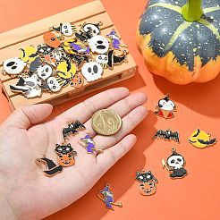40Pcs 10 Styles Halloween Alloy Enamel Pandants&nbsp;ENAM-CJ0004-14