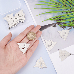 20Pcs 201 Stainless Steel Pendants&nbsp;STAS-DC0010-77