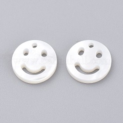 Natural White Shell Mother of Pearl Shell Charms&nbsp;SSHEL-L018-002