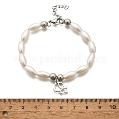 304 Stainless Steel Dog Charm Bracelets for Women&nbsp;BJEW-C098-10P