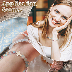 4Pcs Synthetic Imperial Jasper & Synthetic Howlite Round Bead Stretch Bracelets&nbsp;BJEW-ME00008