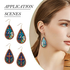 2 Pairs 2 Styles Acrylic Dangle Earrings&nbsp;EJEW-TA0001-52