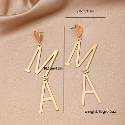 Mother's Day Alloy Dangle Stud Earrings&nbsp;FS-WG55F3B-01