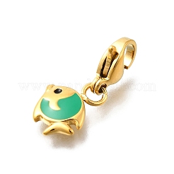 Fish 304 Stainless Steel Enamel Pendant Decorations&nbsp;STAS-R159-48G-01