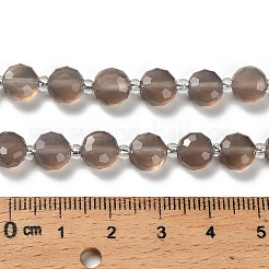 Natural Grey Agate Beads Strands&nbsp;G-B153-A01