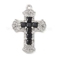 Brass Micro Pave Cubic Zirconia Pendants&nbsp;KK-P342-15P