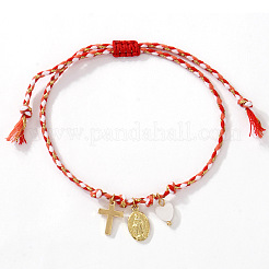 Religion Brass & Natural Shell Charm Bracelets&nbsp;KR4902-10