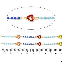 Brass Heart Link Chains&nbsp;CHS-H112-05G